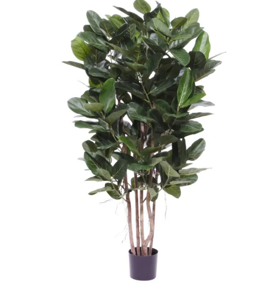 Moderne werkruimte met kunstplanten die zorgen voor een nette, duurzame en uitnodigende kantooromgeving.