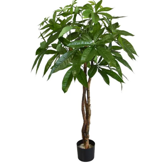 Moderne werkruimte met kunstplanten die zorgen voor een nette, duurzame en uitnodigende kantooromgeving.