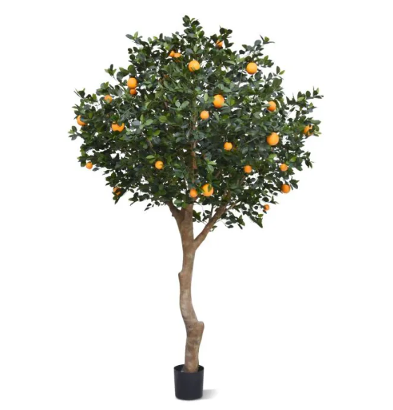 Moderne werkruimte met kunstplanten die zorgen voor een nette, duurzame en uitnodigende kantooromgeving.