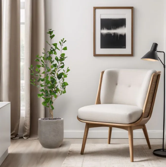 ALT TEKST
Moderne werkruimte met kunstplanten die zorgen voor een nette, duurzame en uitnodigende kantooromgeving.