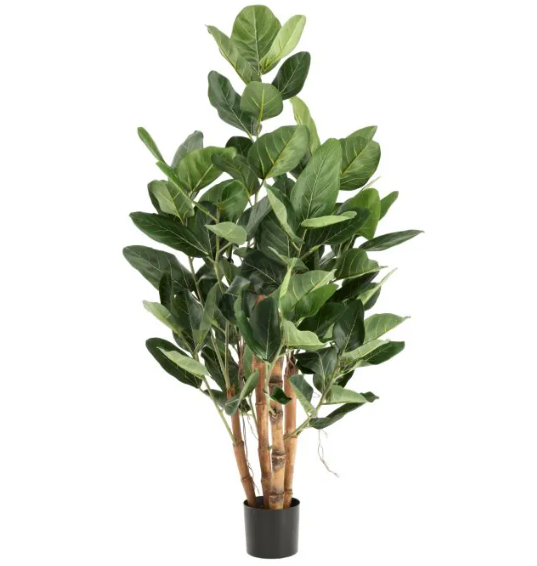 Moderne werkruimte met kunstplanten die zorgen voor een nette, duurzame en uitnodigende kantooromgeving.