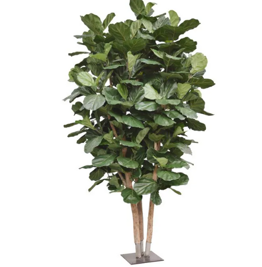 Moderne werkruimte met kunstplanten die zorgen voor een nette, duurzame en uitnodigende kantooromgeving.