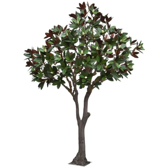 Moderne werkruimte met kunstplanten die zorgen voor een nette, duurzame en uitnodigende kantooromgeving.