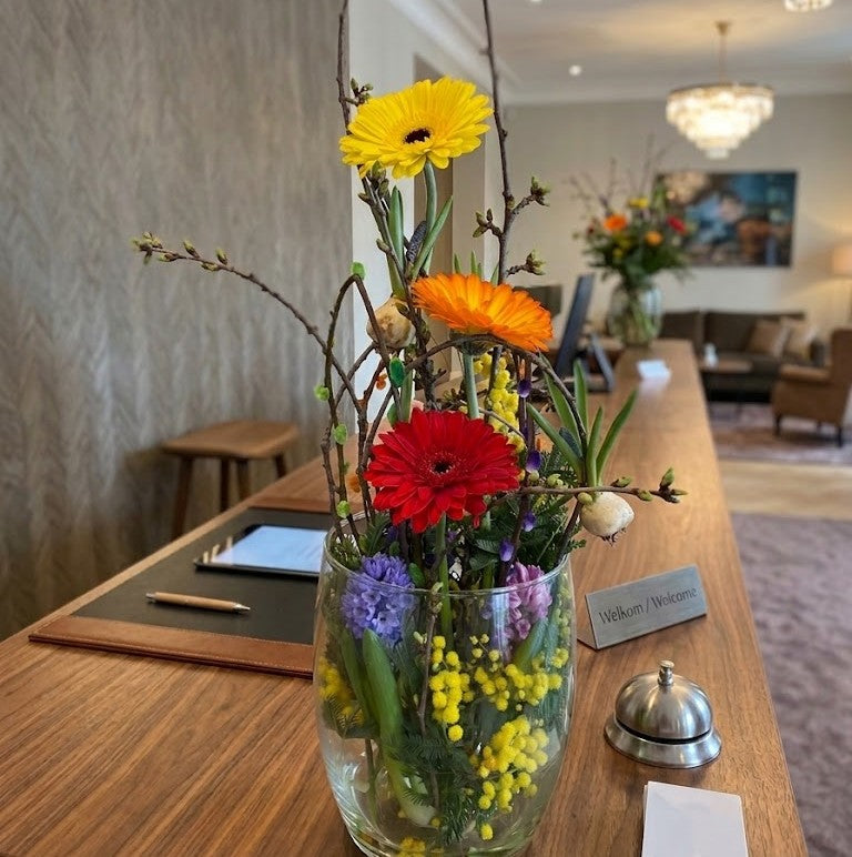 Overzicht van interieurbeplanting en zakelijke diensten voor een groen kantoorinterieur bij Business Plants.